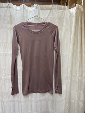 lululemon athletica Long-Sleeve Athletic Tee in Mauve